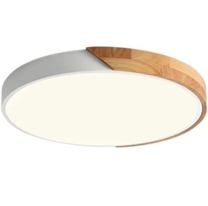 Plafón LED minimalista de madera empotrado, modelo B