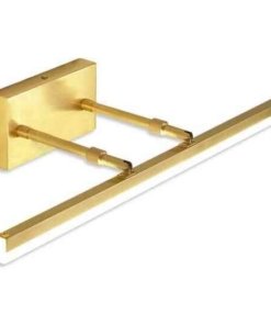 Lámpara LED de baño regulable de latón cepillado, 4000K