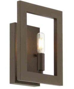 Lámpara de pared bronce oscuro con foco LED