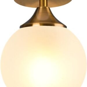 KCO Iluminación pequeña globo de vidrio de leche semi empotr