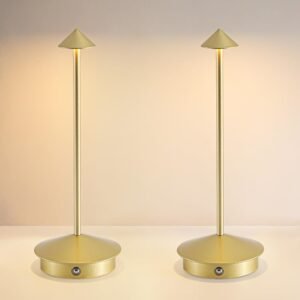 EJQ Paquete de 2 lámparas de mesa inalámbricas recargables L