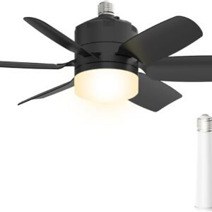 Ventilador de techo con luces y control remoto, 3 colores re