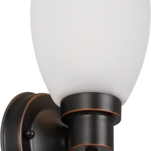 Lydia Lámpara de pared, acabado de bronce aceitado, pantalla