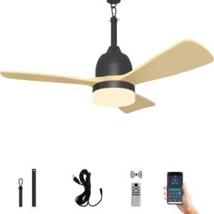 Ventilador de techo impermeable para exteriores con luces, v