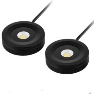 ULIKELED Paquete de 2 luces LED de disco AC120V de 3 W regul