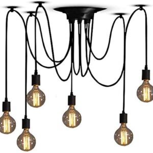TecZhrevion Lámpara de araña de techo, iluminación colgante,