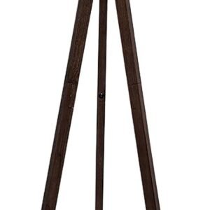 LEPOWER Lámpara de pie de trípode de madera, lámpara de pie