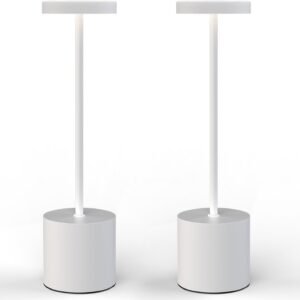 Cordless Table Lamps Rechargeable Set of 2, Portable LED Des