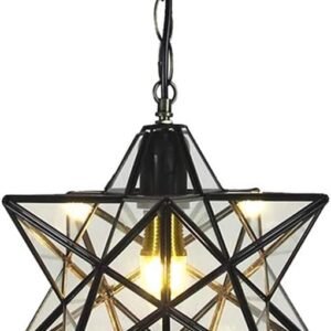 BLMM Lámpara colgante de estrella morava de 12 pulgadas para