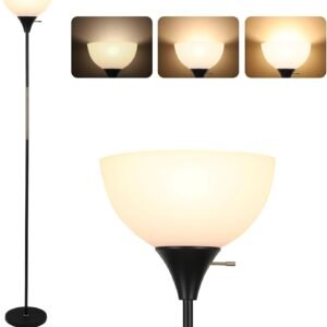 Lámpara de pie, lámpara de pie regulable, 3 niveles de brill