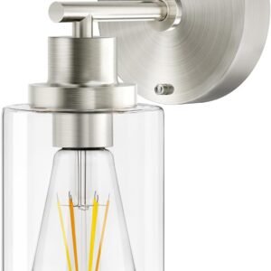 BUTHY Lámpara de Pared de Níquel Cepillado: Apliques de Pare