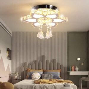 FRIXCHUR Lámpara de Araña LED de Cristal para Techo de 13.4