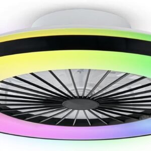 BKZO Lámpara de techo LED moderna con ventilador, luces de v