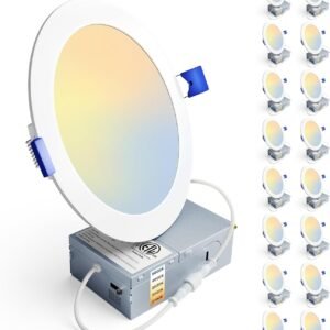 Ensenior Paquete de 16 Luces LED Empotradas de Techo de 6 Pu