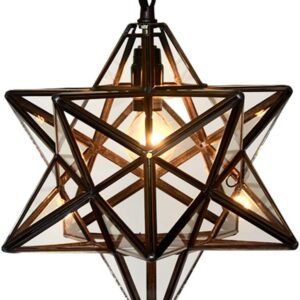 Bieye L10077 - Lámpara colgante de techo estilo Tiffany de 1