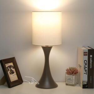 Lámpara de mesa con control táctil de 3 vías, moderna lámpar