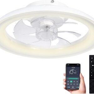 MUCLUD 20inch Ceiling Fans Lights,68W Flush Mount Ceiling Fa