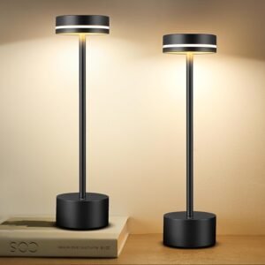 Gkeiten Paquete de 2 lámparas de mesa LED inalámbricas recar
