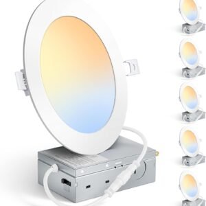 MAXvolador Lámpara de techo empotrable LED ultrafina de 6 pu