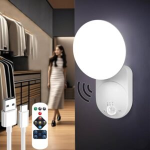 Funlenry Lámpara de pared recargable con sensor de movimient
