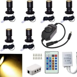 Jorunhe 1w LED blanco Mini superficie montada luz lámpara de