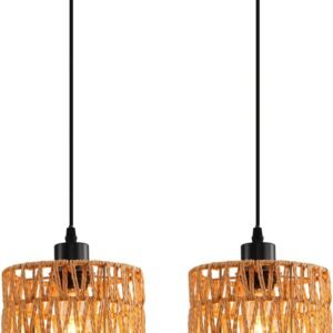 Lámpara Colgante Tejida Chandelier Boho, Luces Colgantes de