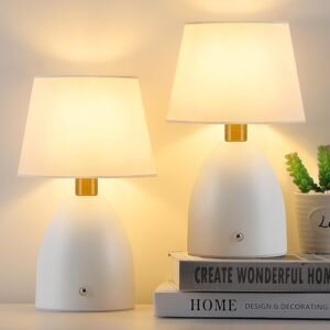 GGOYING Juego de 2 lámparas de mesa inalámbricas recargables