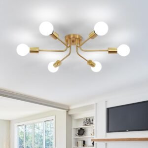 DELIPOP Lámpara Sputnik, Lámpara de Techo Industrial de Medi