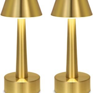 UMEXUS Paquete de 2 Lámparas de Mesa Pequeñas Inalámbricas R