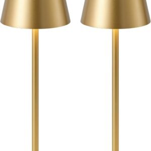 KDG Paquete de 2 lámparas de mesa inalámbricas, lámparas de