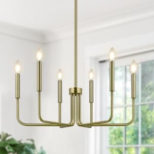 Lynnoland - Candelabros de 6 luces de granja para comedor, a