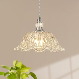 sunkryster 1 pieza de lámpara de araña de níquel cepillado c