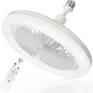 Ventilador de enchufe con control remoto, 3 colores 3000K-65