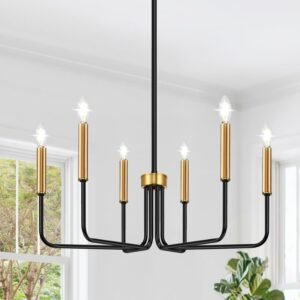 Lynnoland - Candelabros de 6 luces de granja para comedor, a
