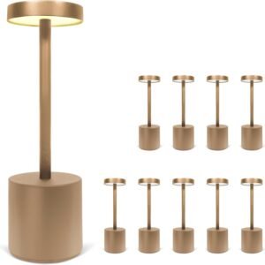 Upper Midland Products 10 Pack - Lámparas de mesa recargable