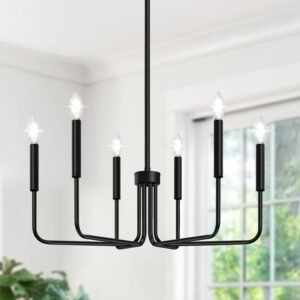 Lynnoland - Candelabros de 6 luces de granja para comedor, a