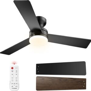 VIVOHOME Ventiladores de techo con luces, ventilador de tech