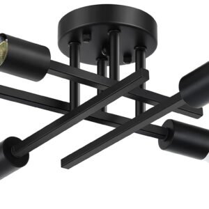 SunRider Lámpara de Techo Industrial Semiempotrada de 4 Luce