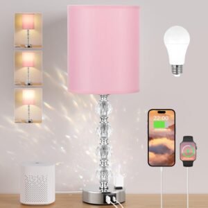 Acaxin Lámparas de cristal táctiles para mesita de noche de