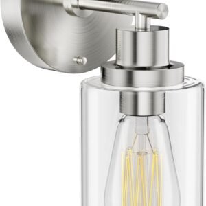 GORDNWE Lámpara de pared de baño de 1 luz, luz de tocador de