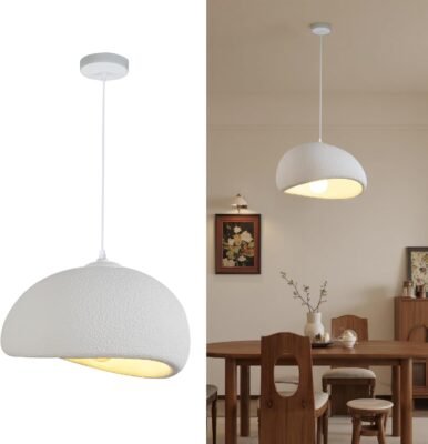 Zoxxoz White Wabi Sabi Pendant Lights, Modern Japandi Chande