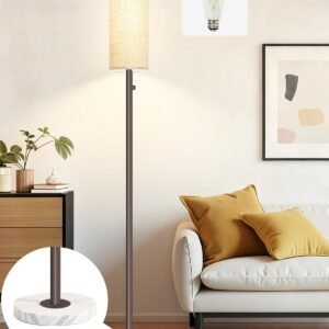 Aulaiyi Lámpara de pie regulable para sala de estar, lámpara