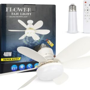 Ventilador de toma con luz We Charger, ventilador de bombill