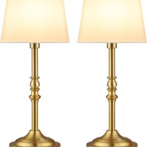 GGOYING Juego de 2 lámparas de mesa LED inalámbricas recarga