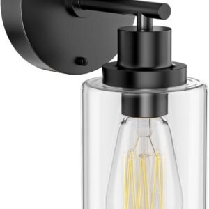 GORDNWE Aplique de pared de baño de 1 luz, Luz de tocador ne