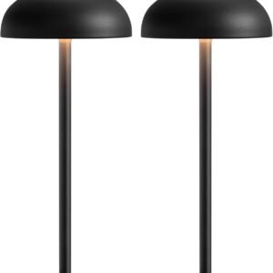 NEWSEE Juego de 2 lámparas de mesa pequeñas inalámbricas LED