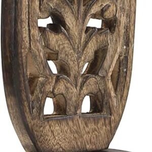 Candelabro de madera decorativo único hecho a mano, aplique