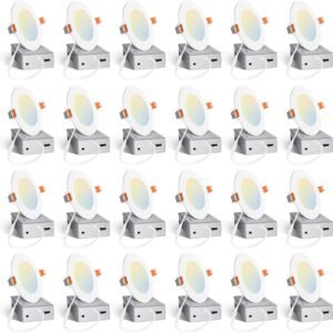 Amico ETL&FCC - Paquete de 24 luces LED empotrables ultrafin