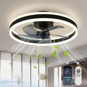 AHAWILL Ventiladores de techo con luces y control remoto, ve