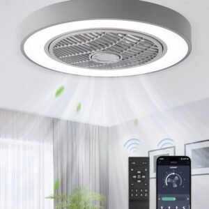 LEDIARY Ventilador de techo de 20 pulgadas de bajo perfil co